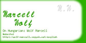 marcell wolf business card